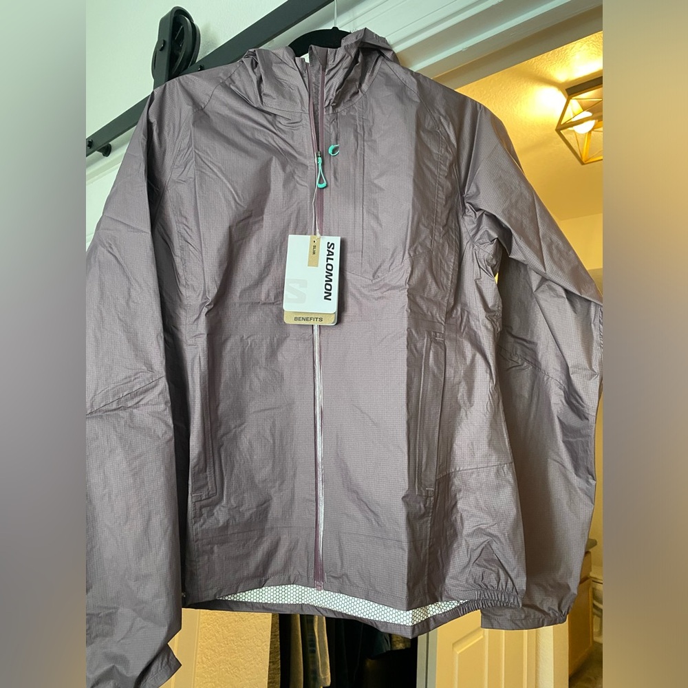 Salomon Women’s Bonatti Waterproof Shell in Moonscape Size M